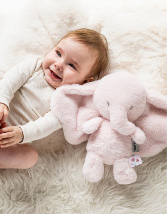 Peluche Éléphant 30 cm Nattou 0M+, Rose