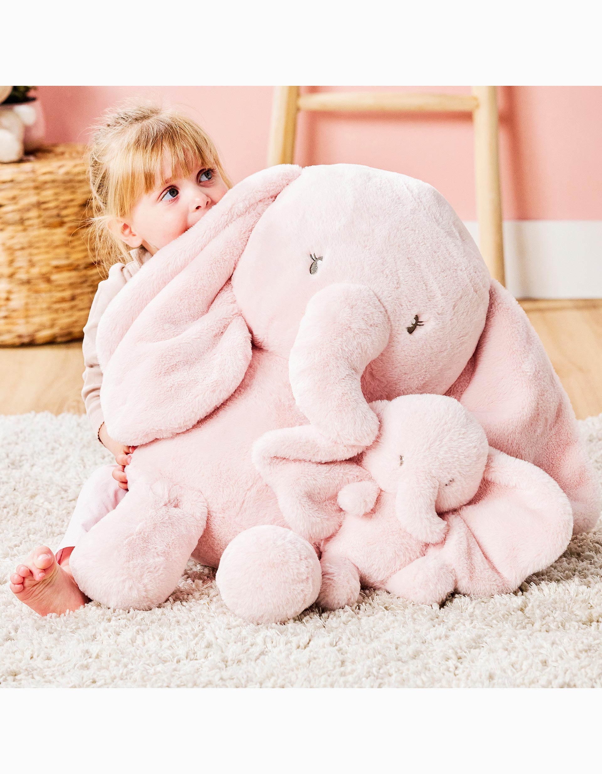 Peluche de Elefante 30 cm Nattou 0M+, Rosa