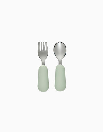 Set de Couverts en Acier Inoxydable Nattou 8M+, Vert