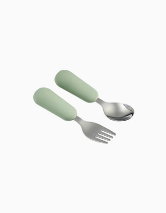 Set de Couverts en Acier Inoxydable Nattou 8M+, Vert