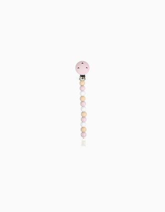 Silicone Soother Clip Nattou, Pink Dots