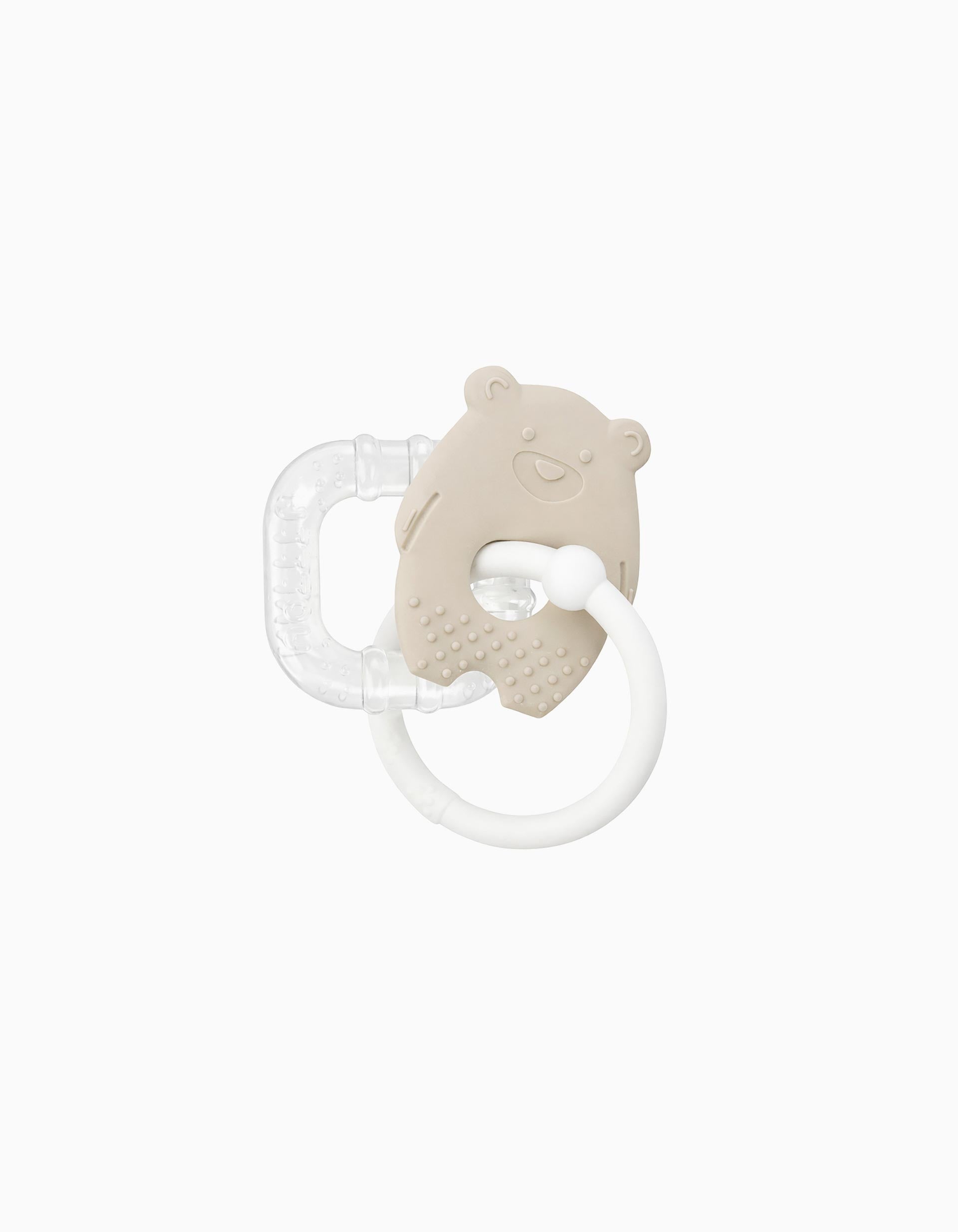 Anillo de Dentición de Silicona con Agua Nattou 3M+, Clay