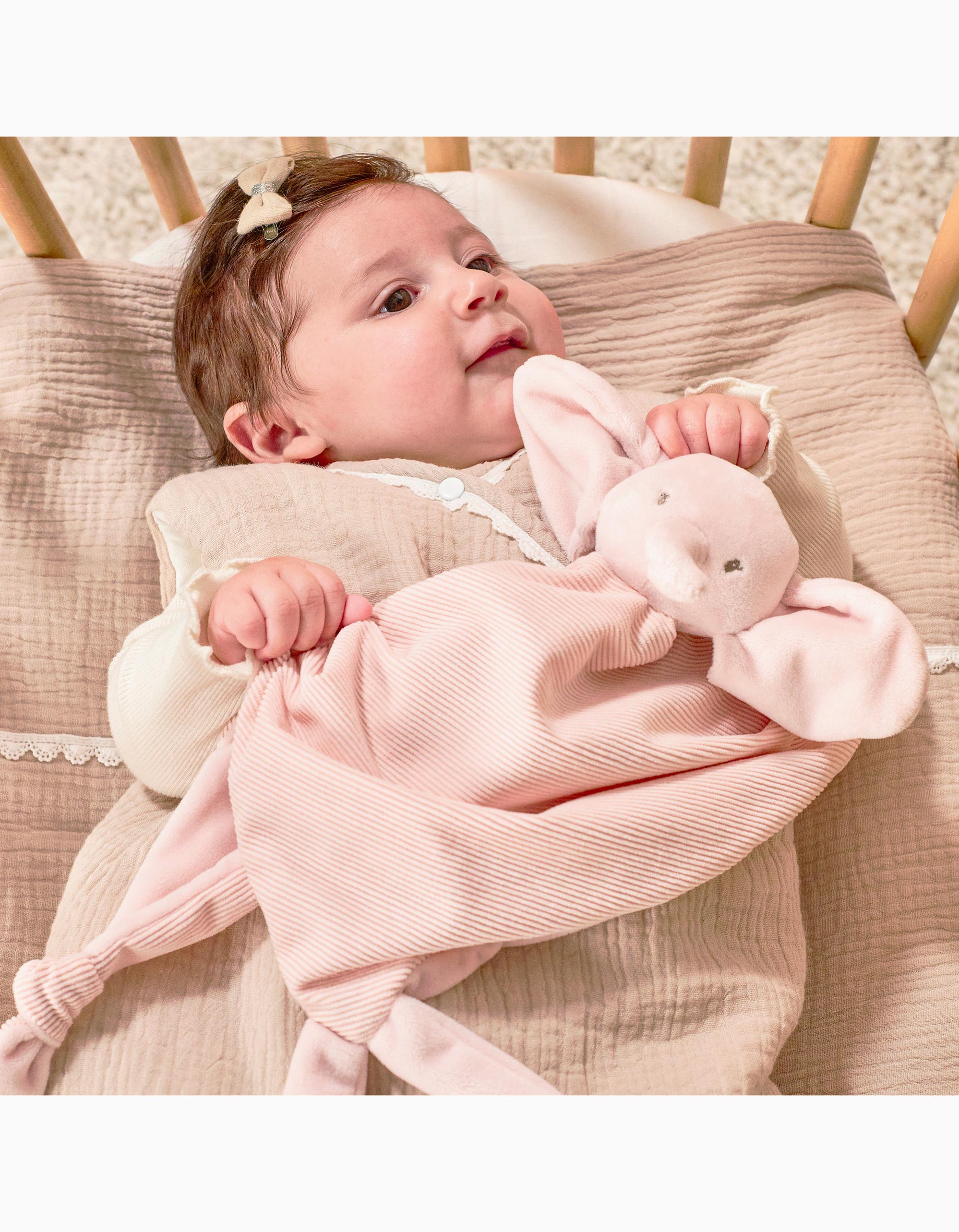 Maxi Doudou Elefante Nattou 0M+, Rosa