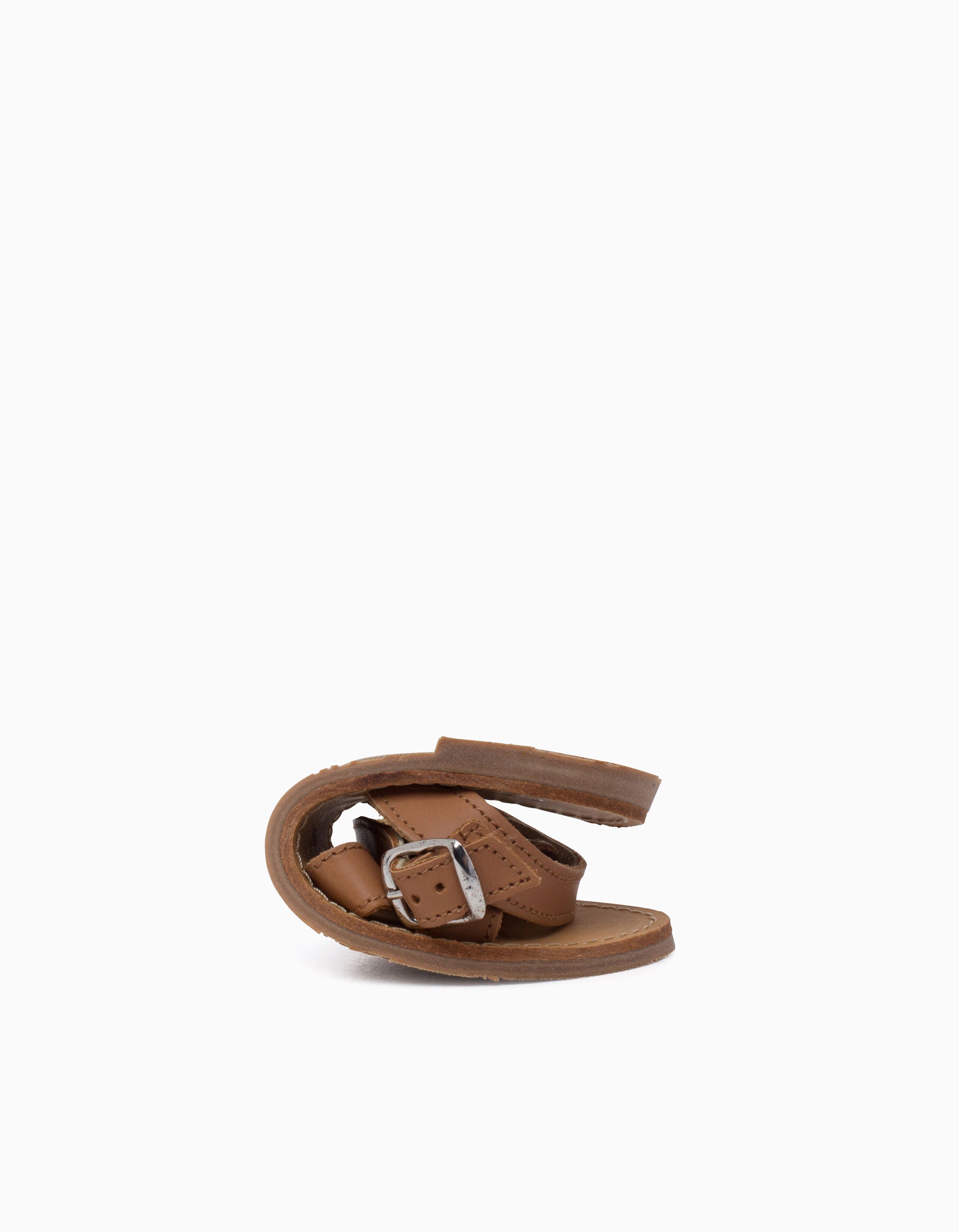 Sandales en cuir avec brides croisées Pisamonas pour fille, camel