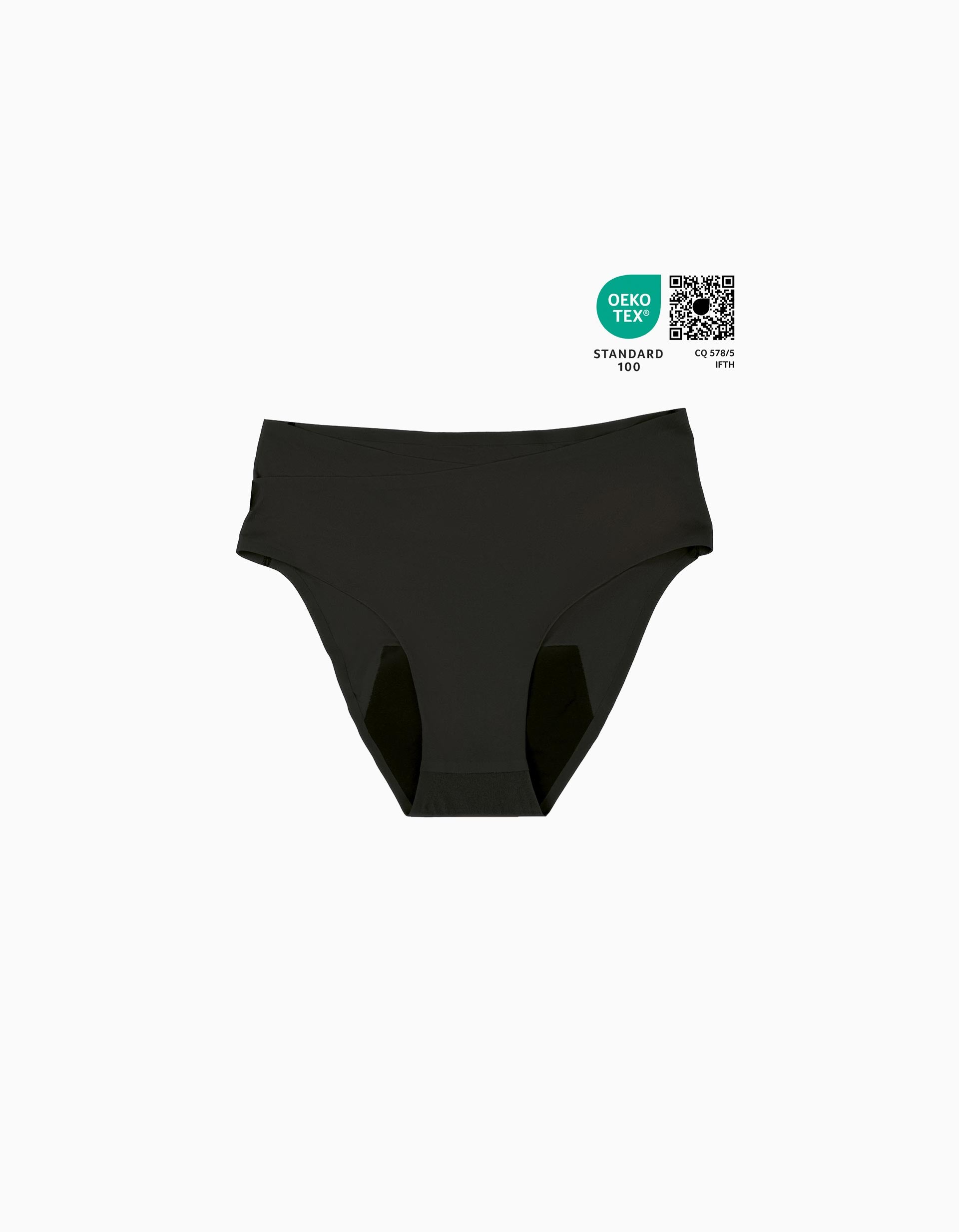 Cuecas para Pós-Parto e Menstruação Flowly Doomoo XS-S-M, Preto