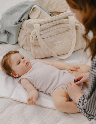 Nappy Bag in Corduroy Fluffy Doomoo, Sand