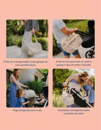 Nappy Bag in Corduroy Fluffy Doomoo, Sand