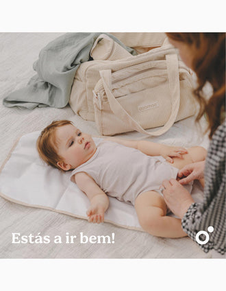 Nappy Bag in Corduroy Fluffy Doomoo, Sand