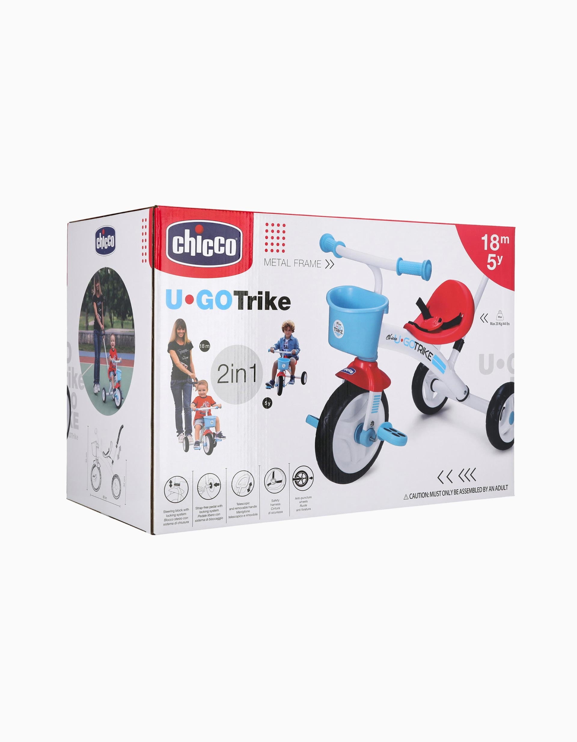 Chicco U-go 2-in-1 Tricycle 18M+, Blue