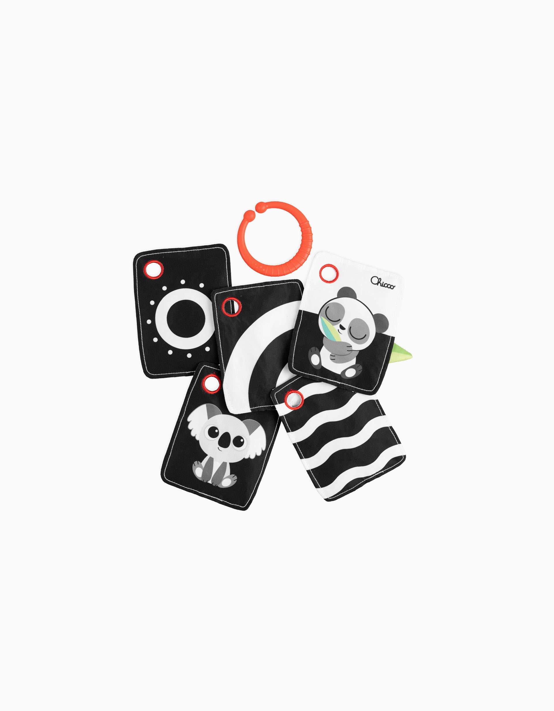 Cartões 2-em-1 de Estimulação Visual em Preto e Branco Chicco 3M+