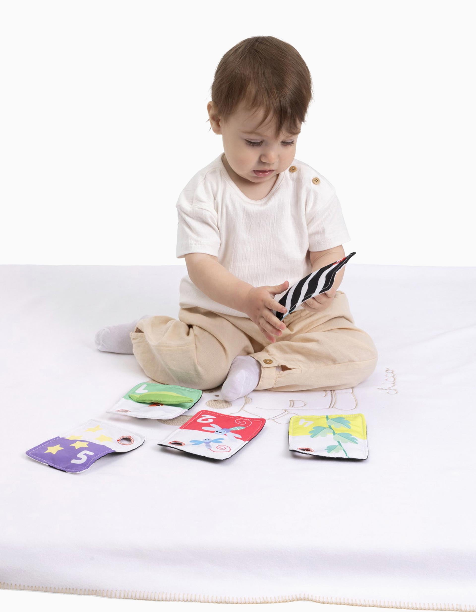 Cartões 2-em-1 de Estimulação Visual em Preto e Branco Chicco 3M+