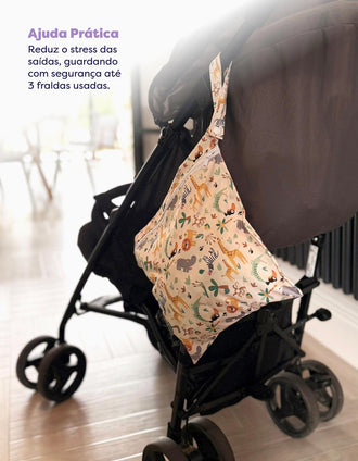 Waterproof Wet Diaper Bag Safari Squad Bambino Mio