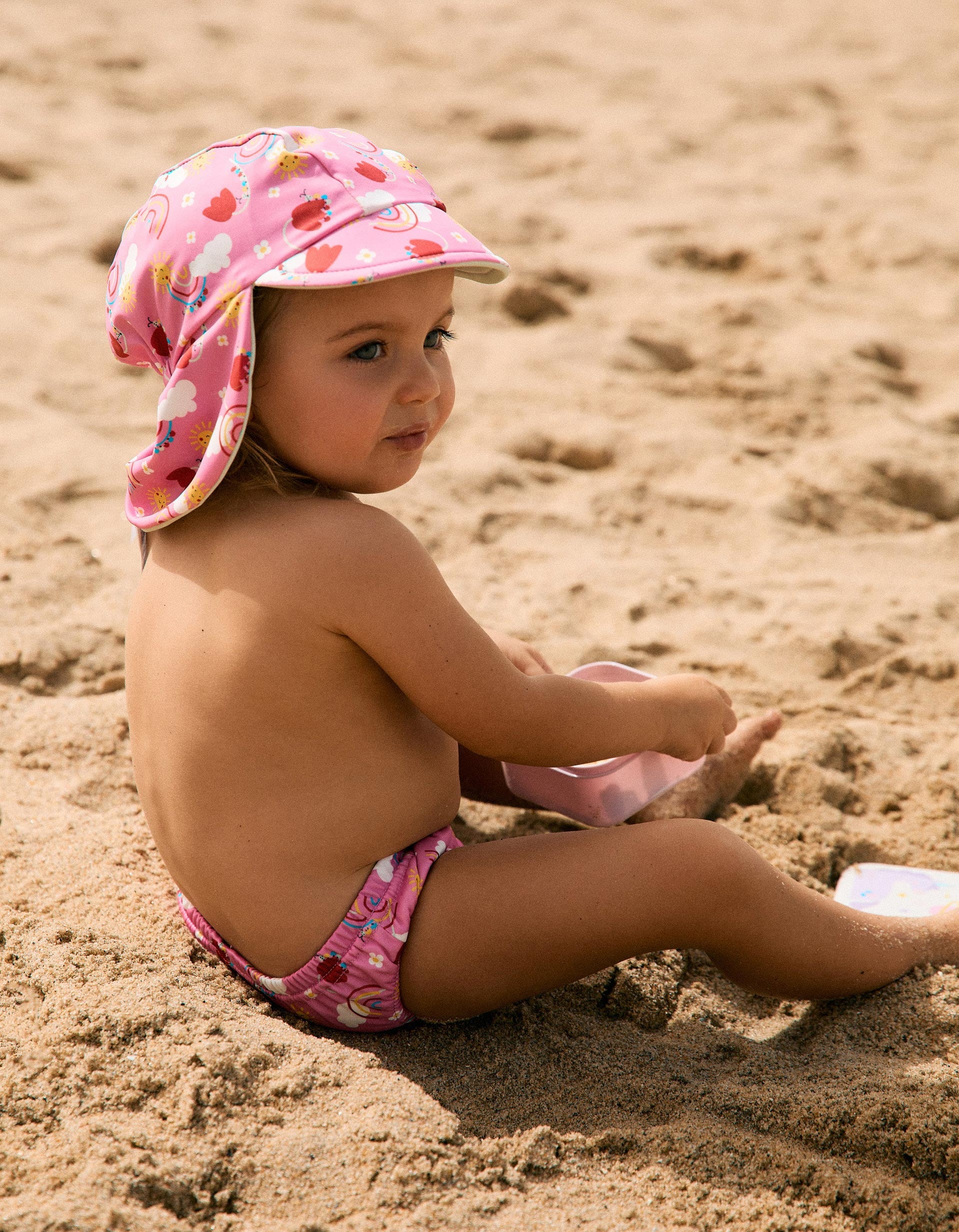 Chapeau de Bain Réversible UPF 40+ Happy Days Bambino Mio 1-3 Ans