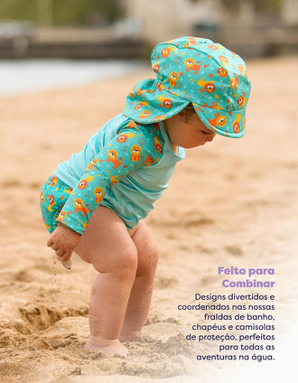 Reversible Swim Hat UPF 40+ Cool Cats Bambino Mio 1-3Y