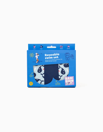 Ensemble de Bain Réutilisable 3 Pcs Blue Whale Bambino Mio 2-3 Ans