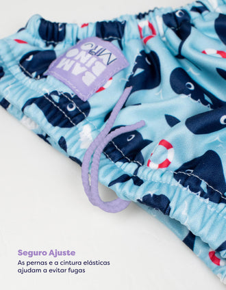 Ensemble de Bain Réutilisable 3 Pcs Blue Whale Bambino Mio 2-3 Ans