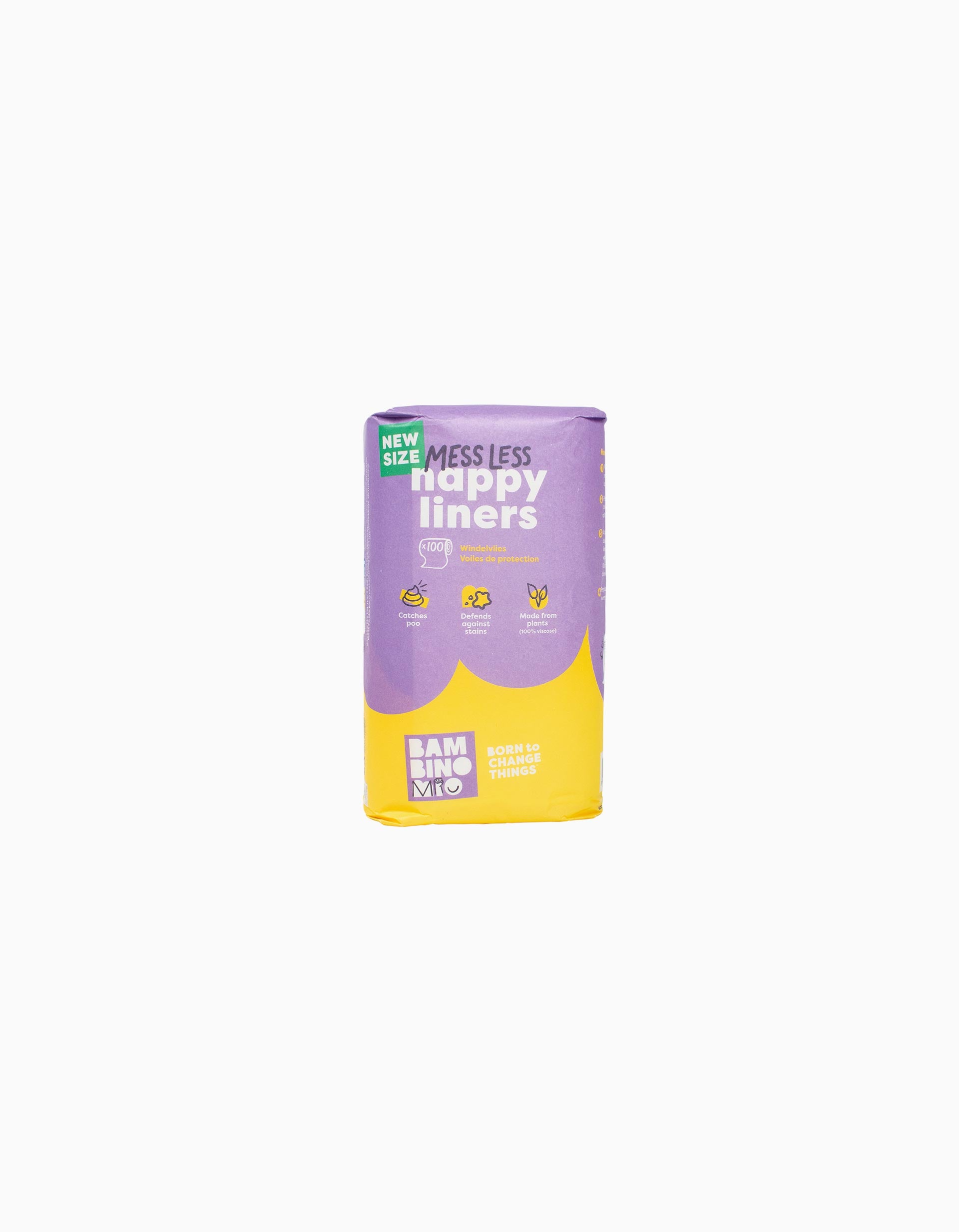 Lot de 100 Doublures de Couches Biodégradables Bambino Mio