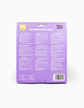Pack of 10 Reusable Baby Wipes Bambino Mio