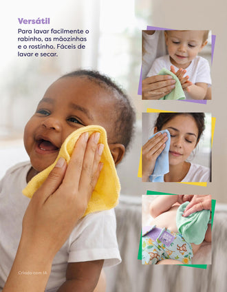 Pack of 10 Reusable Baby Wipes Bambino Mio