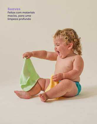 Pack of 10 Reusable Baby Wipes Bambino Mio
