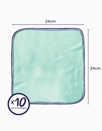 Pack of 10 Reusable Baby Wipes Bambino Mio