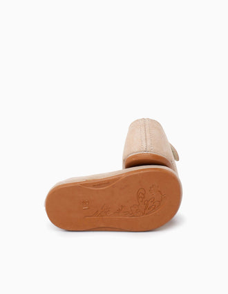 Pepitos Barefoot de ante Pisamonas para bebé, beige