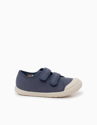 Zapatillas Barefoot de lona Pisamonas para bebés y niños, azul oscuro