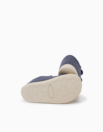Zapatillas Barefoot de lona Pisamonas para bebés y niños, azul oscuro
