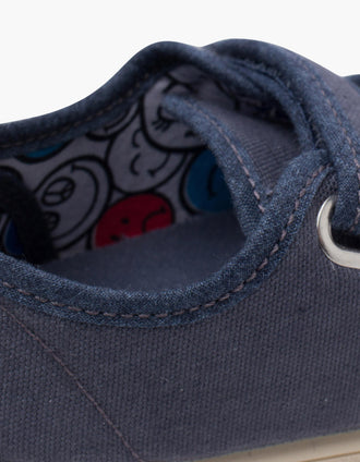 Zapatillas Barefoot de lona Pisamonas para bebés y niños, azul oscuro