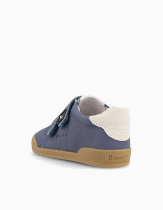 Baskets à scratch Blanditos Barefoot Londres pour bébé, bleu