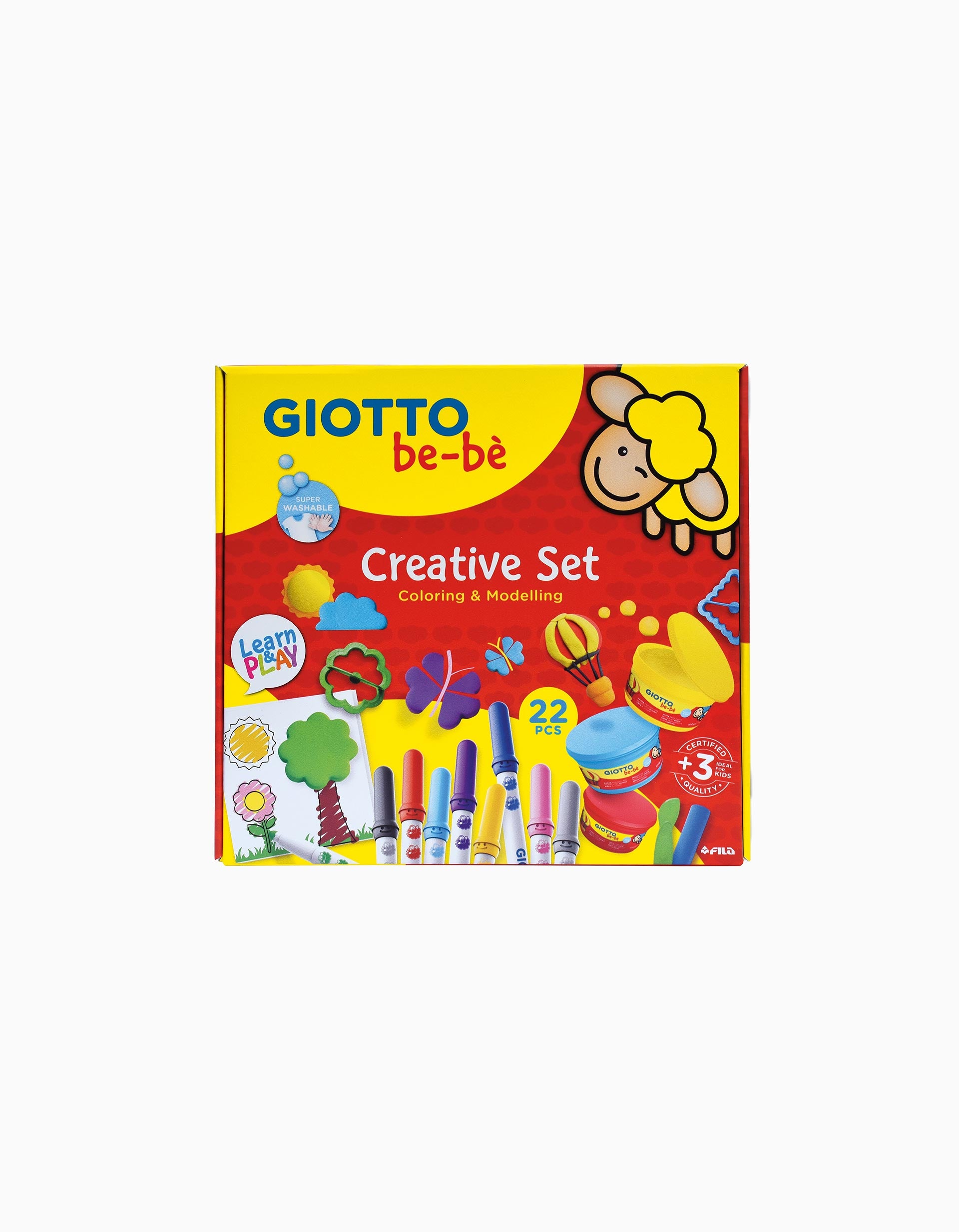 Kit Créatif de Coloriage et de Modelage 22 Pcs Giotto Be-Bè 3A+