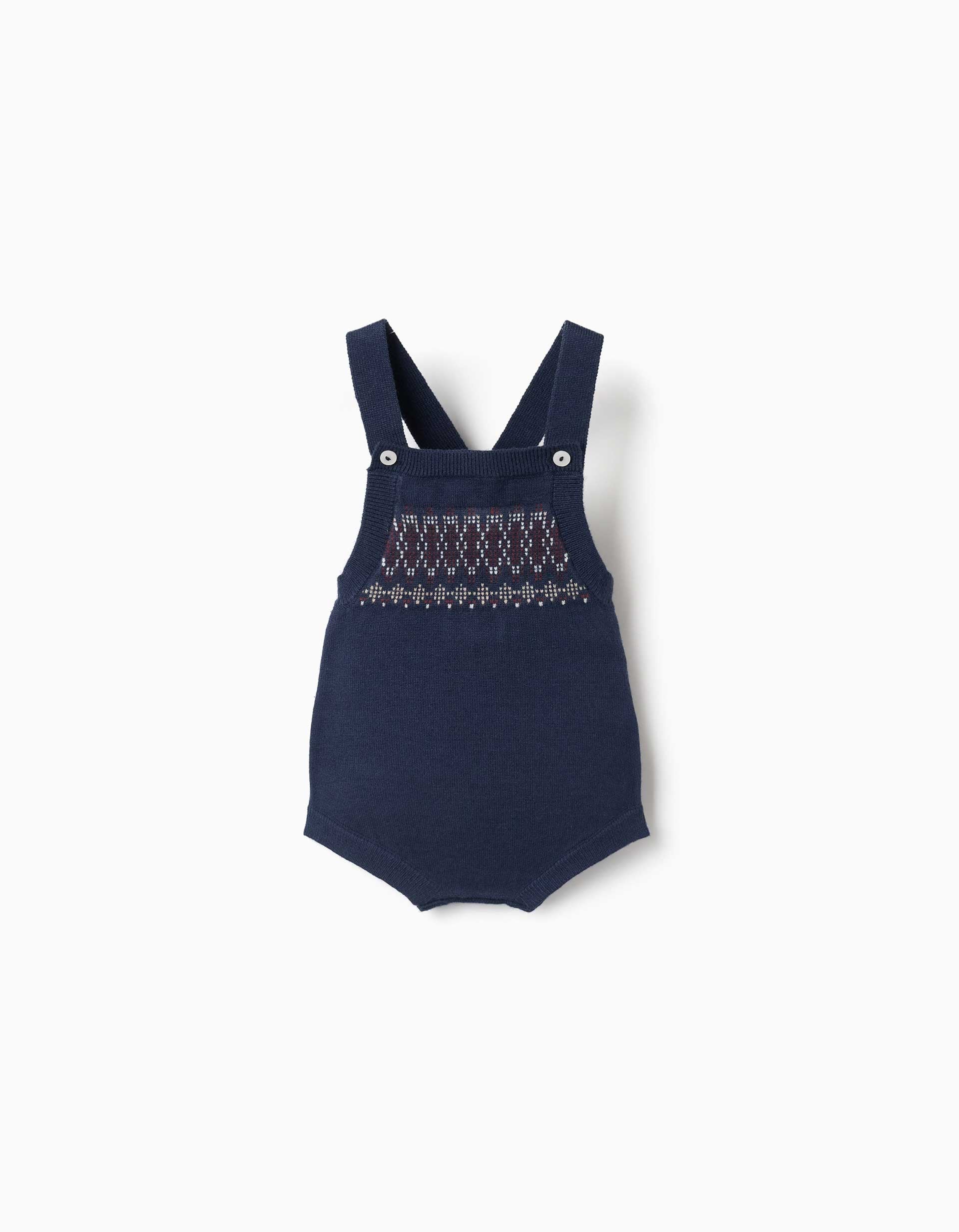 Ranita de punto con jacquard para recién nacidos, azul marino