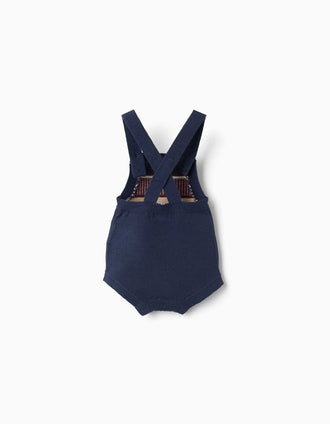 Ranita de punto con jacquard para recién nacidos, azul marino