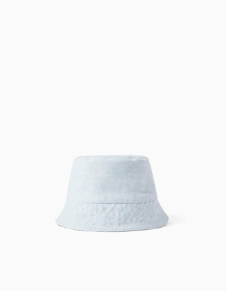 Chapéu reversível 100% reciclado para bebé e criança, verde/azul