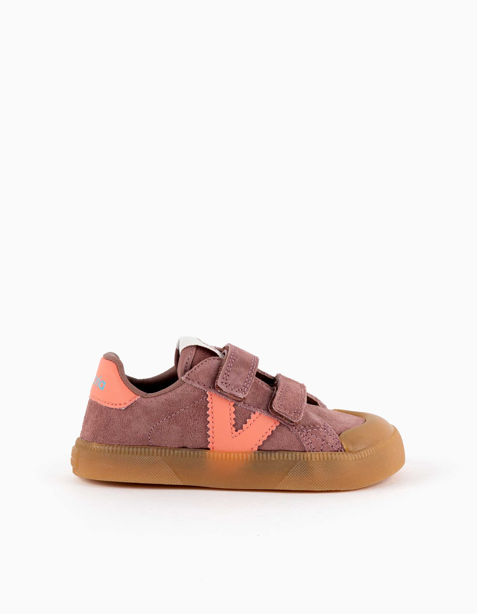 Baskets Victoria Barefoot en suède pour bébé et enfant, mauve