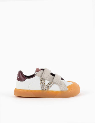 Baskets Victoria Barefoot à paillettes pour bébé et fille, multicolore