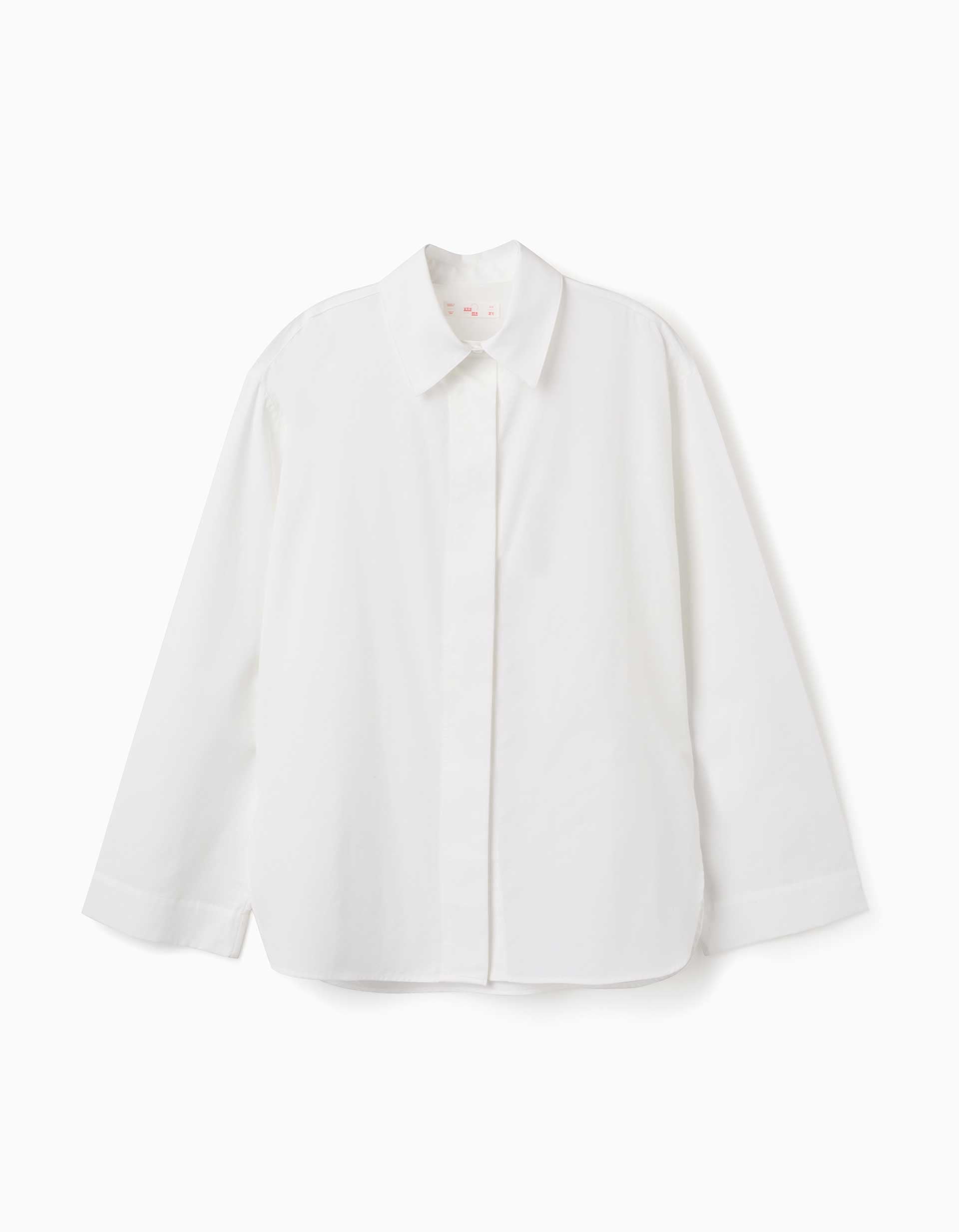 Oversized long sleeve shirt You&Me for women, white