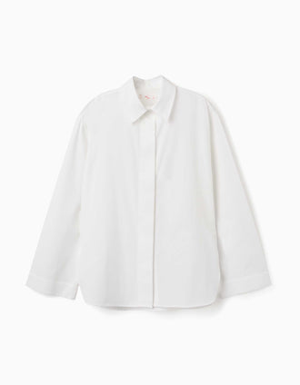 Oversized long sleeve shirt You&Me for women, white