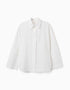 Oversized long sleeve shirt You&Me for women, white