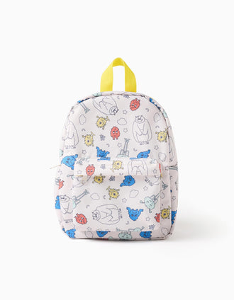 Mochila térmica com os Monstros das Emoções para criança, bege-claro