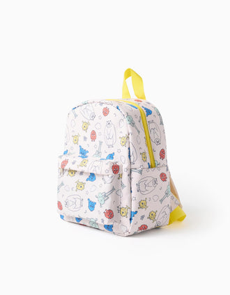 Mochila térmica com os Monstros das Emoções para criança, bege-claro