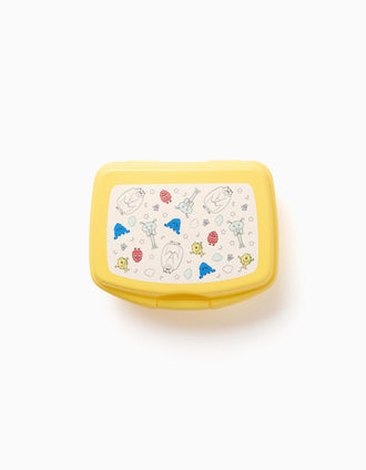 Lancheira com estampado dos Monstros das Emoções para criança, amarelo