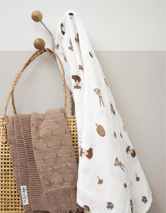 Pack de 2 Muselinas Meyco 120X120 Cm, Forest Animals Toffee