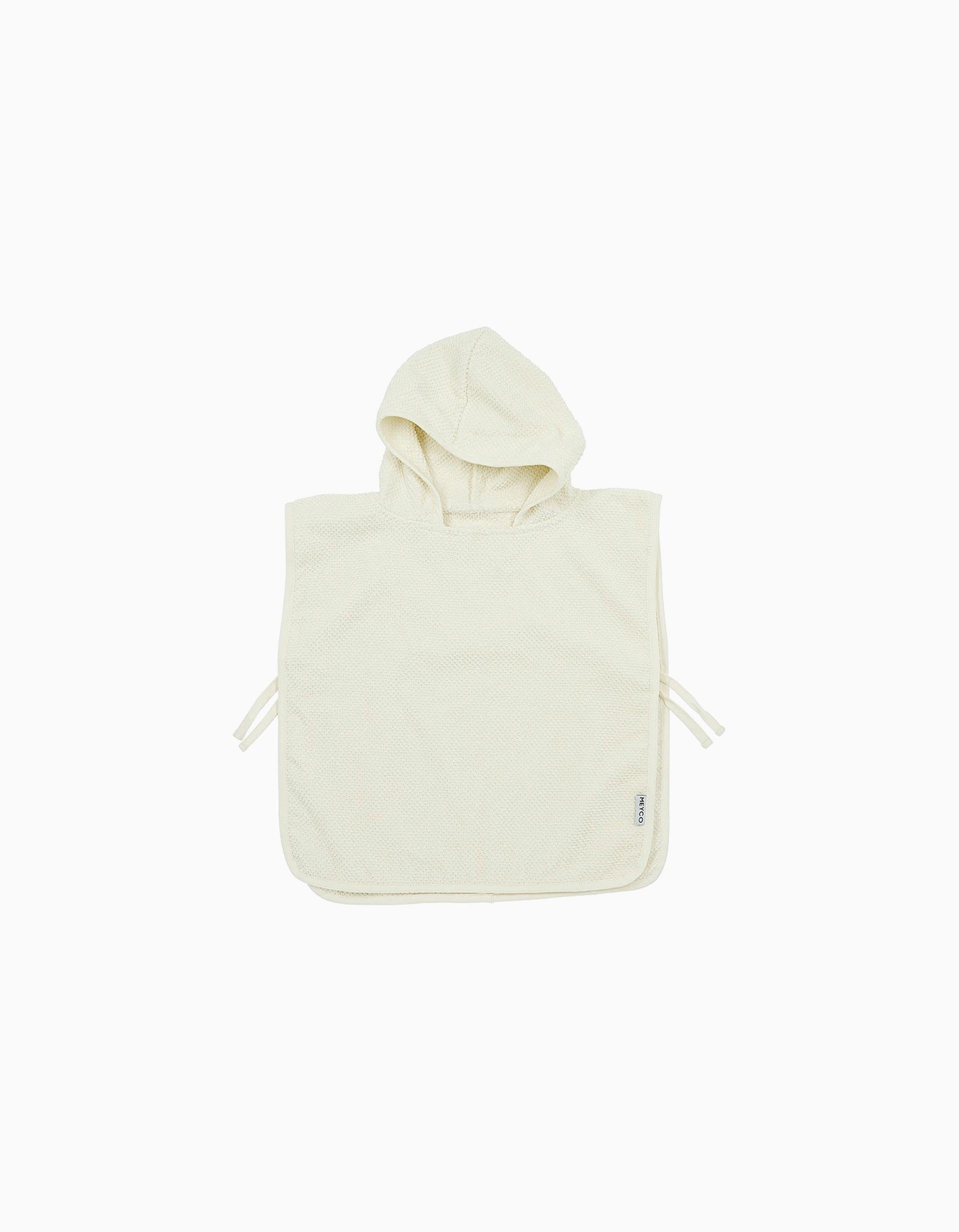 Poncho de Bain en Coton Meyco 1-3A, Popcorn Naturel