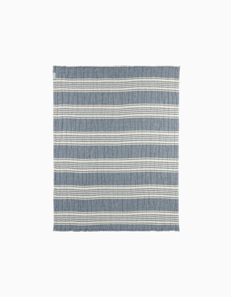 Couverture en Mousseline Meyco 75X100 cm, Stripes Indigo