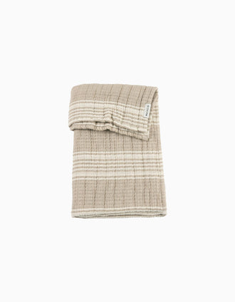 Couverture en Mousseline Meyco 75X100 cm, Stripes Sand