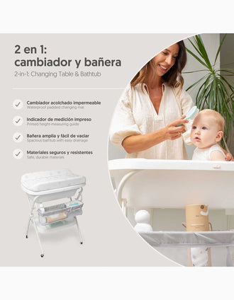 Bath and Changing Unit Stars Interbaby, White