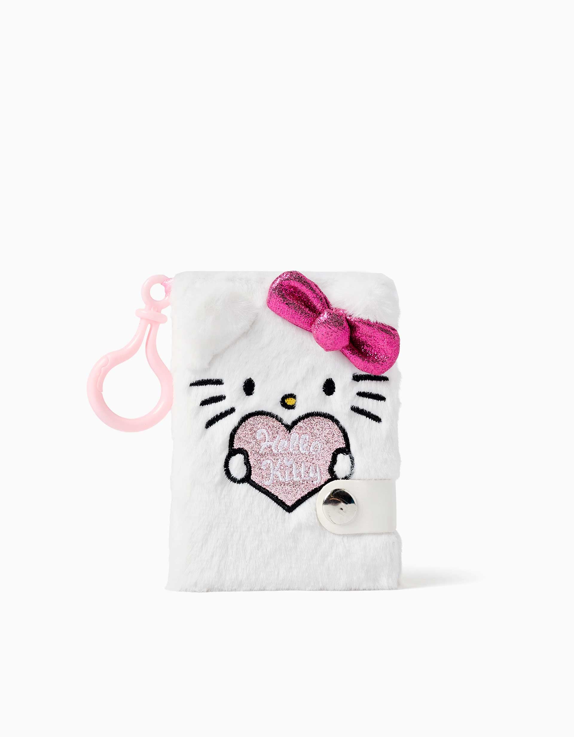 Small hanging notebook Hello Kitty for girls, white/pink