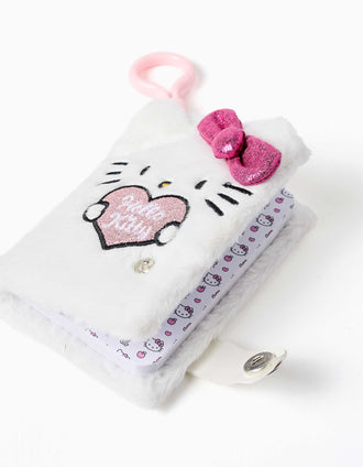 Small hanging notebook Hello Kitty for girls, white/pink