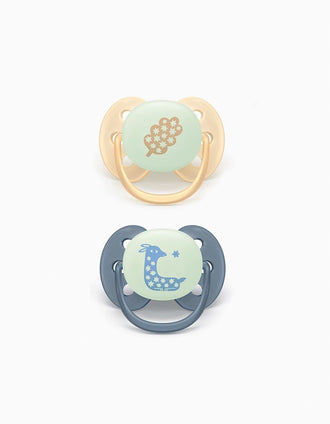 Pack de 2 Chupetas Ultra Soft Night Philips Avent, 6-18M